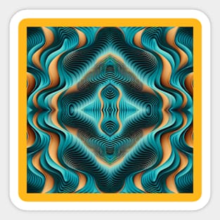 Abstract wavy pattern design Sticker